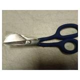 QWORK Duckbill Shears, 7" Duckbill Applique Scissors, For Carpet Pile, Carpet Punch - Blue