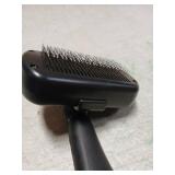 Dipoo Self Cleaning Shedding Brush - Skin Friendly Grooming Tool For Dogs, Cats, And Puppies, Deshedding And Hair Removal For Long And Short Haired Pets, Black