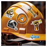 200Pcs Hard Hat Stickers For Adults, Funny Stickers Pack Vinyl Waterproof Hard Hat Accessories for Tool Box, Blue Collar For Men, Construction, Electrician, Welder, Mechanics