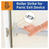 MOSECYOU Fire Rated Rim Strike For Panic Exit Device, Surface Roller Strike Plate Gor Push/Cross Bar, Universal Striker For Storefront/Commercial/Household Emergency Exit Door
