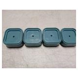 4 Pack Furniture Risers Adjustable Bed Risers Heavy Duty Lifts Height 1", Square Stackable Bed Risers 1, 2 Rr 3 Inch For Desk Leg Table Couch Sofa Chair Bed Frame Legs Dorm, Blue