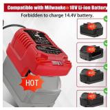 Portable Charger Replacement For Milwaukee Charger M18, Compatible With Milwaukee Battery Charger M18 18V Lithium-ion Batteries 48-11-1862, 48-11-1880, 48-11-1850, 48-11-1852, 48-11-1812