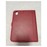 Folio Case For IPad Mini 7th/6th Generation (2024/2021) 8.3-inch, TECHCIRCLE Vegan Leather Folding Stand [Pencil Holder] Soft TPU Back Shell Protective Smart Cover With Card Slots & Pockets, Red