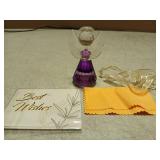 Purple Crystal Angel Figurine, Glass Guardian Angel Statue Gifts Art Collectible Figurines