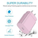 Type C Charger Fast Charging - 25W USB C Charger Block, Android Phone Wall Charging Pink
