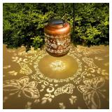 Solar Lanterns Outdoor Waterproof Butterfly Garden Decor Birthday Gifts Hanging Solar Lights Decoration Outside For Yard, Patio,Pathway