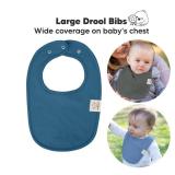 KeaBabies 8-Pack Organic Baby Bibs For Boys, Girls - Soft Cotton Drooling And Teething Bibs Extra Absorbent, Easy To Clean & Put On For Toddler, Newborn, Infant 0-24 Months