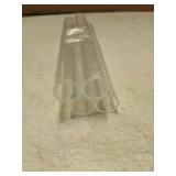 MECCANIXITY Acrylic Pipe Clear Rigid Round Tube 21mm ID 25mm(1 inch) OD 10" For Lamps And Lanterns, Water Cooling System 4pcs