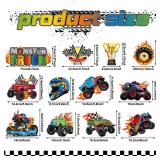 Capoda 54 Pieces Monster Truck Hanging Foil Swirls Truck Birthday Party Decoration Paper Hanging Cutouts For Boys Car Transportation Party Supplies Baby Shower Home Wall Ceiling Decor