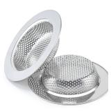Honmein 2 Pcs Sink Strainer For Most Kitchen Sink Drain Basket, Upgraded Double-Layer Safe Design Kitchen Sink Strainer (Outer Diameter 4.5 Inch)