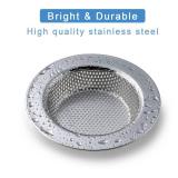 Honmein 2 Pcs Sink Strainer For Most Kitchen Sink Drain Basket, Upgraded Double-Layer Safe Design Kitchen Sink Strainer (Outer Diameter 4.5 Inch)