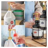 Sauce Pump Fit 64 Ounce Bottles, Syrup Pump Dispenser  (2 Packs Gold Color)