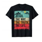 Jesus The Way Truth Life Women Men Kids Christian Worship T-Shirt Size Small