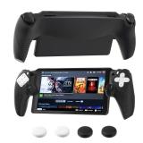 FANPL Improved Version Silicone Soft Protective Cover For PSP Portal Skin With 4 Thumb Grips (Black)