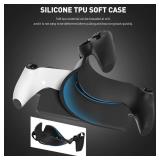 FANPL Improved Version Silicone Soft Protective Cover For PSP Portal Skin With 4 Thumb Grips (Black)