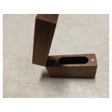Wislist Wooden Engagement Ring Box Small Slim Flat Ring Case For Proposal,Wedding (Walnut Wood)