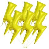 2 Giant 45 Inch Yellow Lightning Flash Balloons - Bolt Shape Foil Balloons For Birthday Party, Wedding, Baby Shower Decoration
