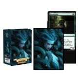 Katomula 100 MTG Card Sleeves with 100 Inner Sleeve, Textured Back Art Sleeves, Fit Standard Size Cards - Medusa