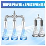 EZALOR Triple Turbo Nozzle Pressure Washer, Stainless Steel 360° Rotating Turbo Tip with 1/4" Quick Connector, 1.5 Orifice 3-in-1 Turbo Nozzle, 3000 PSI