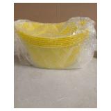 Patelai 6 Pcs Ice Buckets Bulk, Plastic Ice Buckets with Handles, Oval Storage Tub, Large Capacity Ice Drink Tub for Party Bar Wine Beer Champagne Beverage Bottle Cooler(4.5 Liter,Yellow)