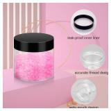 Loretoy 27Pack 2 OZ Plastic Jars with Lids, BPA Free, Reusable, Refillable Transparent Cosmetic Containers for Bath Salts, Cosmetics, Powders, Beauty Product and Small Accessories