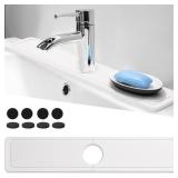 Glooglitter Fast Drying Stone Faucet Mat for Kitchen Sink 23.6