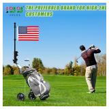 10L0L Golf Cart Flag Holder and Flag Pole Mount Kit Universal for Yamaha EZGO Club Car, Heavy Duty Bracket for Golf Cart, Golf Push Cart with USA Flags-12Inchx18Inch