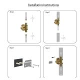 Rayogale Rechargeable Battery Wall Sconce 2 - Wireless, Dimmable, Timer, Remote, Touch Control, 3000K, USB-C Charging for Living Room, Bedroom Black Gold 2 Pack (Include 4 Specia Bulbs)