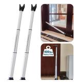 2 Pack Rerishom Door Security Bar, Door Stoppers Security bar,Heavy Duty Door Lock Security Door Jammer Door Stopper for Apartment, Hotel Room,Screen Door Hardware, Gate Lock Bar
