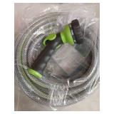 Flexible Garden Hose 50 FT - Heavy Duty Non-Expandable 50FT Outdoor Water Hose Pipe, 1/2" x 50Feet, 3/4" Solid Swivel Fittings, 50 Feet, Kink and Leak Proof
