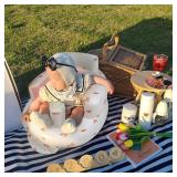 EKEPE Inflatable Baby Chair with Built in Air Pump, Sit me Up Floor Seat for Baby 3 Months & Up, Blow Up Baby Seats for for Infants for Sitting Up - Bunny