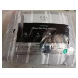 Cal King Size 4 Piece Sheet Set - Comfy Breathable & Cooling Bed Sheets Set - Hotel Luxury Bedding for Women, Men, Kids, Teens, Boys & Girls - Deep Pockets & Wrinkle Free - Oeko-Tex - Grey Stripes 3