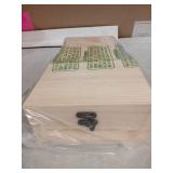 VIKOS Products (2-Pack Unfinished Unpainted Wooden Box with Hinged Lid for Crafts DIY Storage Jewelry Plain Pine Box - Small 6.7"x5.1"x3.1"