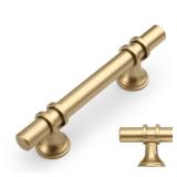 Amerdeco 10 Pack Matte Gold Cabinet Pulls 3 Inch(76MM) Hole Centers Kitchen Cabinet Handles Cabinets Hardware Drawer Pulls ZH0058