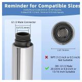 Hibbent Pull Out Sink Sprayer Head Replacement, 2 Function Kitchen Sink Faucet Head, G1/2 or 13/16 Inch Thread Faucet Head Kitchen Tap Sprayer Spout, Chrome