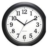 Caysie 12 Inch Sealed Indoor Outdoor Waterproof Wall Clock, Durable Silent Non-Ticking Battery Operated Quality Quartz Round Clock, Wall Decorative for Patio, Pool, Bathroom (Black)