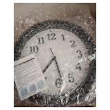 Caysie 12 Inch Sealed Indoor Outdoor Waterproof Wall Clock, Durable Silent Non-Ticking Battery Operated Quality Quartz Round Clock, Wall Decorative for Patio, Pool, Bathroom (Black)