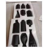 TBWIND 12pcs Glass Bud Vases Set, Small Vases for Flowers, Black Bud Vase for Centerpieces in Bulk, Mini Vintage Vase for Rustic Wedding Decorations, Office and Home Table Flower Decor-Green