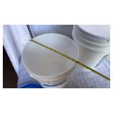 Commercial Food Grade Storage Buckets with LidsLots of 3 Buckets & Lids