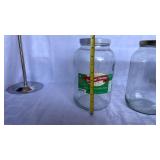 Large Glass Storage Jars with Lids - Set of 3