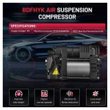 BDFHYK Air Suspension Compressor Compatible with Jeep Grand Cherokee 2011-2021,2022 Grand Cheroke WK, Replace#68041137AF,68204730AB, 2011,2012,2013,2014, 2015, 2016, 2017,2018,2019,2020,2021,2022 - Re