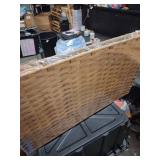 Foldable wicker storage basket size approximately 31x 19 in -
