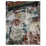 Living Room Area Rug - Modern Abstract Large Area 120X95in -