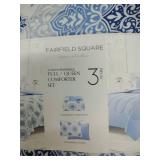 Blue and White Medallion Print Queen Comforter  - Retail: $89