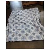 Blue and White Medallion Print Queen Comforter  - Retail: $89