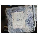Blue and White Medallion Print Queen Comforter  - Retail: $89