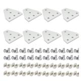 BLCCLOY 8 Sets 1010 Aluminum Extrusion T Slot Corner Bracket 10 25 Series Extruded Hardware T Shape Joint Plate with Nut Bolt for 1010 1 Inch Black Aluminum Profile Connector Accessories - Retail: $20