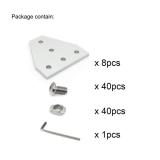 BLCCLOY 8 Sets 1010 Aluminum Extrusion T Slot Corner Bracket 10 25 Series Extruded Hardware T Shape Joint Plate with Nut Bolt for 1010 1 Inch Black Aluminum Profile Connector Accessories - Retail: $20