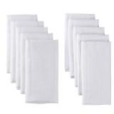 Gerber Unisex Baby Boys Girls Birdseye Prefold Cloth Diapers Multipack White Premiun 3-Ply 10 Pack - Retail: $16
