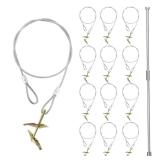 12-Pack Ground Earth Anchors with Drive Steel Tool - 30\ x 18\in Cable Hook Anchors for Sheds, Greenhouses, Carports, Gazebos, Tents, Swing Sets, and More (Double Layer 6pcs) - Retail: $56in